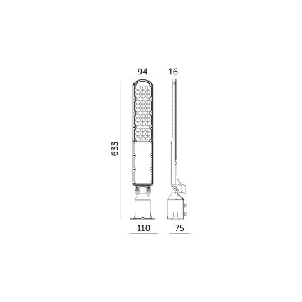 Світлодіодний вуличний ліхтар з датчиком освітленості CYOTO LED/100W/230V IP65 4000K
