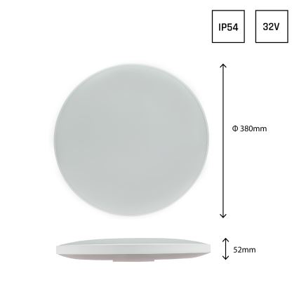 Світлодіодний вуличний стельовий світильник NYMPHEA LED/32W/230V IP54 6000K