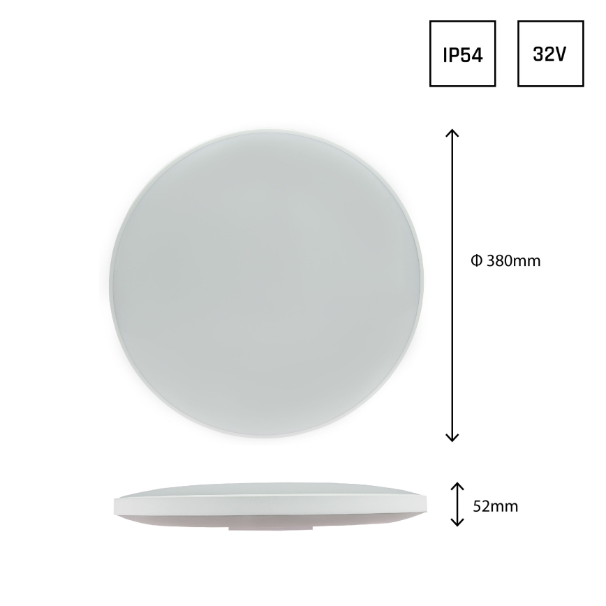 Світлодіодний вуличний стельовий світильник NYMPHEA LED/32W/230V IP54 6000K