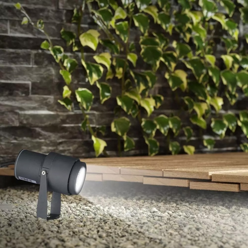 Світлодіодний вуличний світильник LED/12W/100-240V IP65 сірий - зелений світло