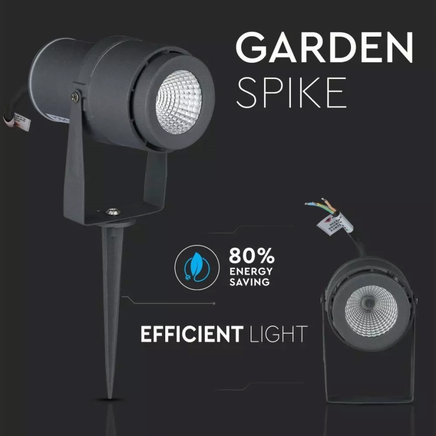 Світлодіодний вуличний світильник LED/12W/100-240V IP65 сірий - зелений світло