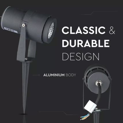 Світлодіодний вуличний світильник LED/12W/100-240V IP65 сірий - зелений світло