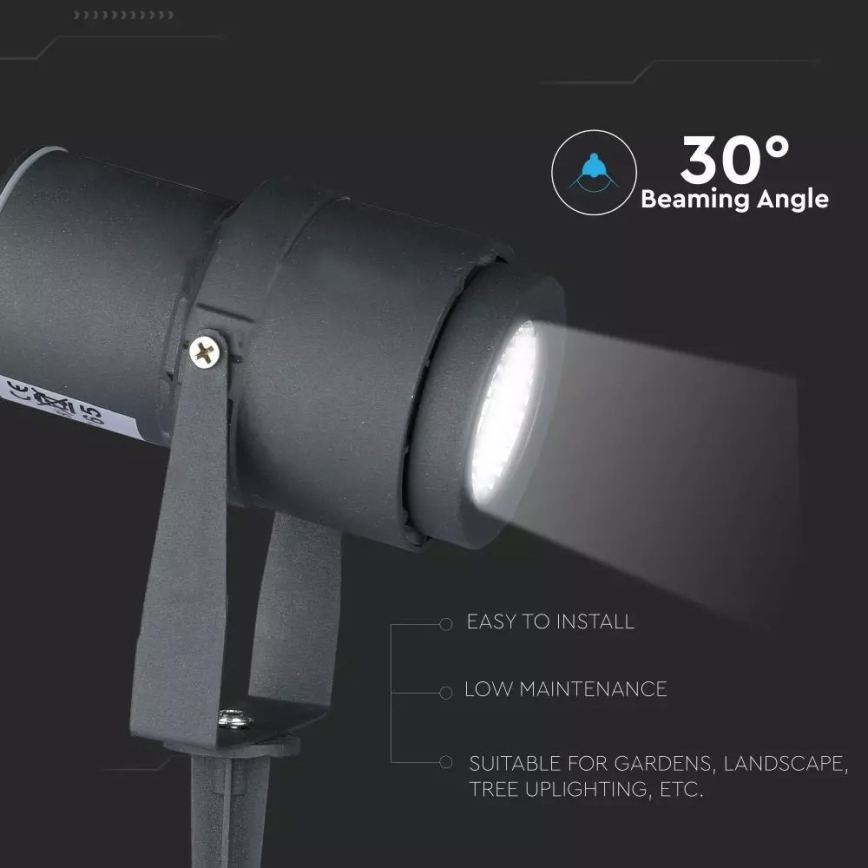 Світлодіодний вуличний світильник LED/12W/100-240V IP65 сірий - зелений світло