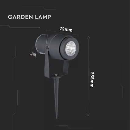 Світлодіодний вуличний світильник LED/12W/100-240V IP65 сірий - зелений світло
