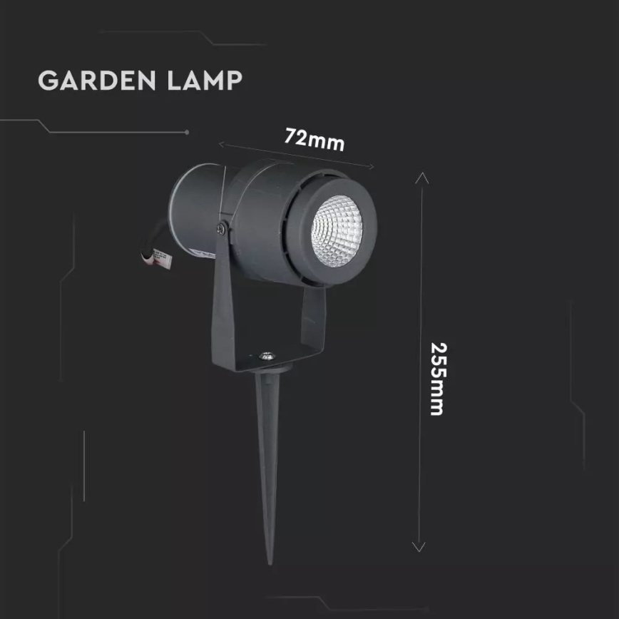 Світлодіодний вуличний світильник LED/12W/100-240V IP65 сірий - зелений світло