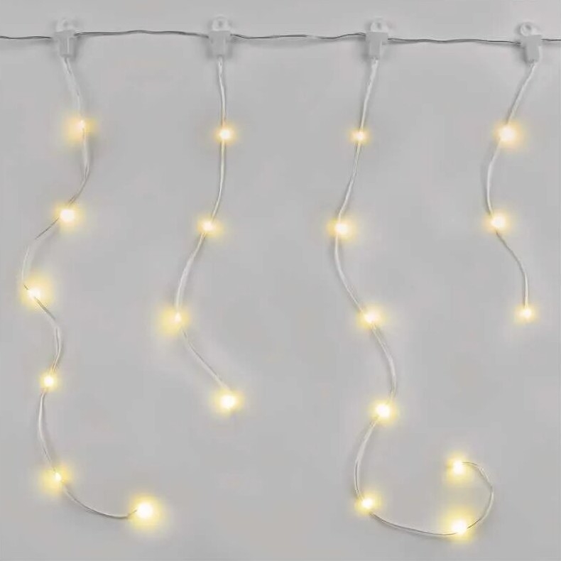 Світлодіодний зовнішній різдвяний гірлянд 54xLED/8 функцій 6,7x0,7м IP44 тепле біле світло