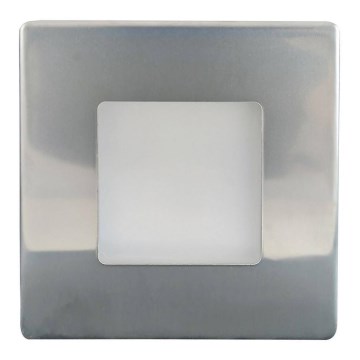 Світлодіодний зовнішній сходовий світильник LED/1,7W/230V 2700K IP44 глянцевий хром