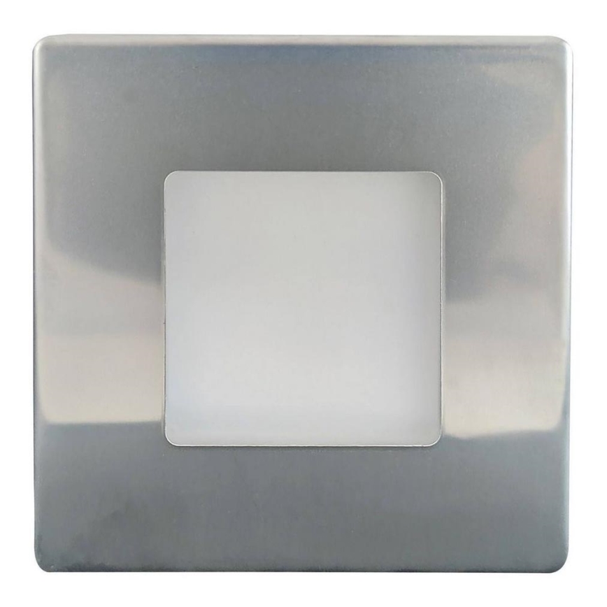 Світлодіодний зовнішній сходовий світильник LED/1,7W/230V 2700K IP44 глянцевий хром
