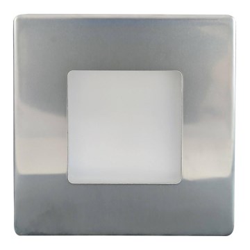 Світлодіодний зовнішній сходовий світильник LED/1,7W/230V 4000K IP44 глянцевий хром