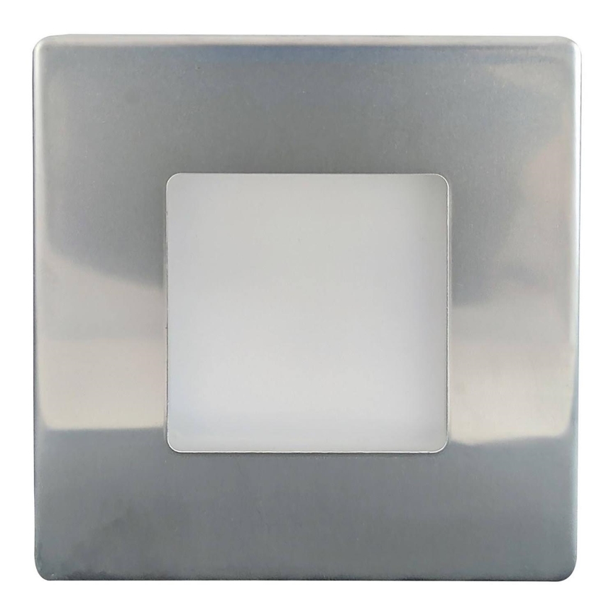 Світлодіодний зовнішній сходовий світильник LED/1,7W/230V 4000K IP44 глянцевий хром