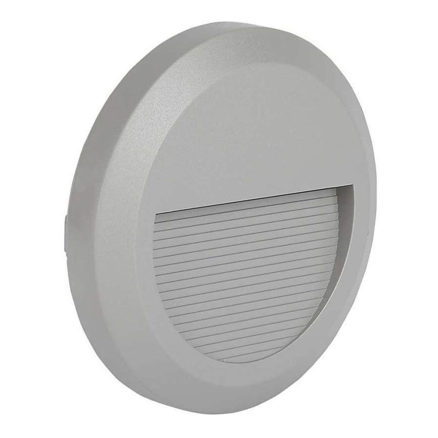 Світлодіодний зовнішній сходовий світильник LED/2W/230V IP65 3000K сірий