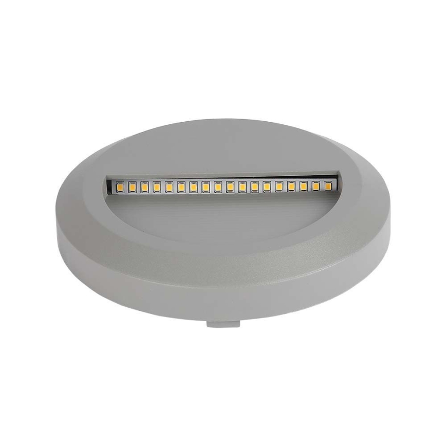 Світлодіодний зовнішній сходовий світильник LED/2W/230V IP65 3000K сірий