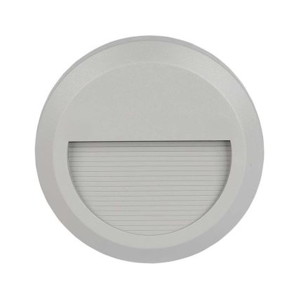 Світлодіодний зовнішній сходовий світильник LED/2W/230V IP65 3000K сірий