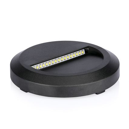 Світлодіодний зовнішній сходовий світильник LED/2W/230V IP65 4000K чорний