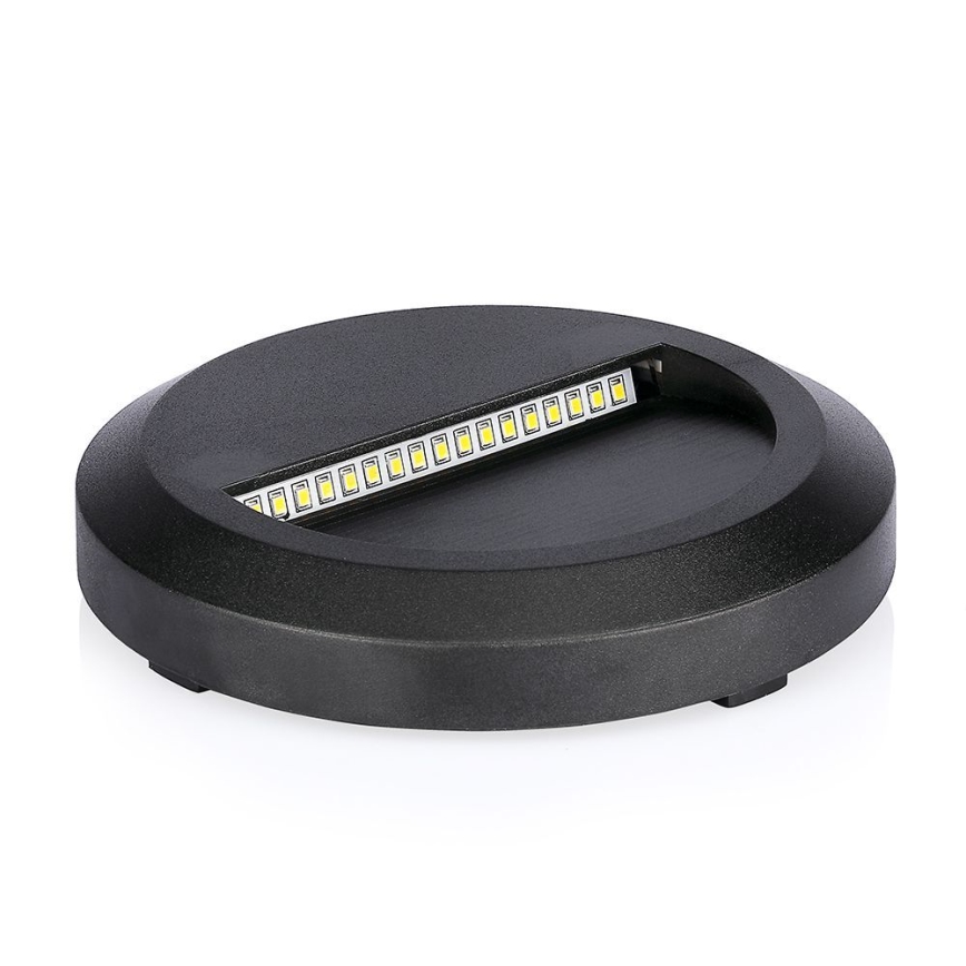 Світлодіодний зовнішній сходовий світильник LED/2W/230V IP65 4000K чорний