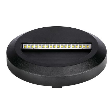 Світлодіодний зовнішній сходовий світильник LED/2W/230V IP65 4000K чорний