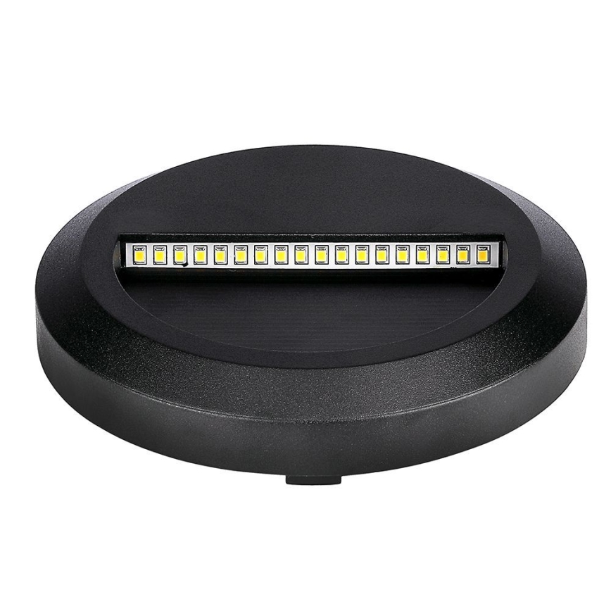 Світлодіодний зовнішній сходовий світильник LED/2W/230V IP65 4000K чорний