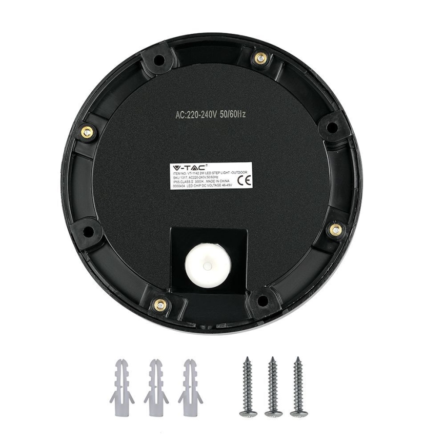 Світлодіодний зовнішній сходовий світильник LED/2W/230V IP65 4000K чорний