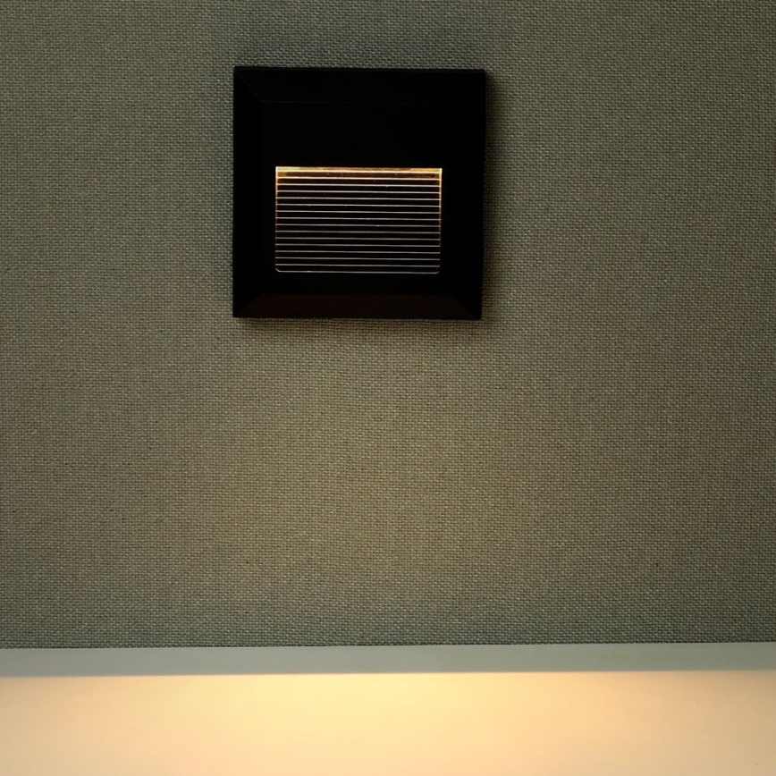 Світлодіодний зовнішній сходовий світильник LED/2W/230V IP65 4000K чорний