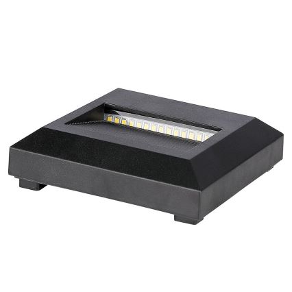 Світлодіодний зовнішній сходовий світильник LED/2W/230V IP65 4000K чорний