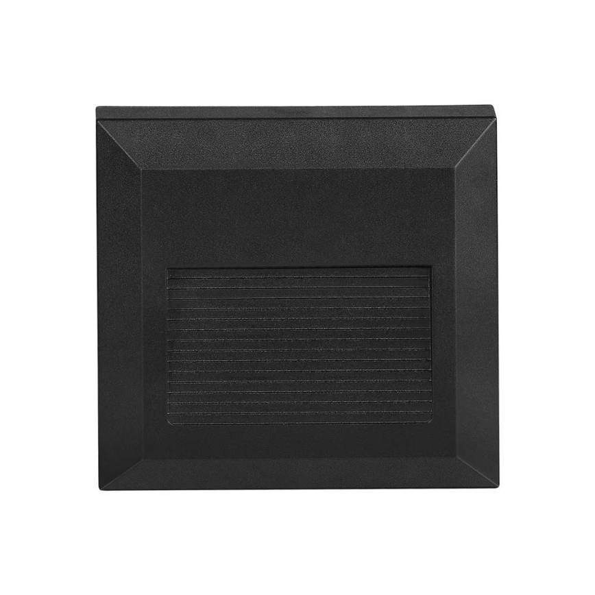 Світлодіодний зовнішній сходовий світильник LED/2W/230V IP65 4000K чорний