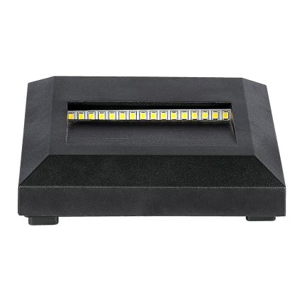 Світлодіодний зовнішній сходовий світильник LED/2W/230V IP65 4000K чорний
