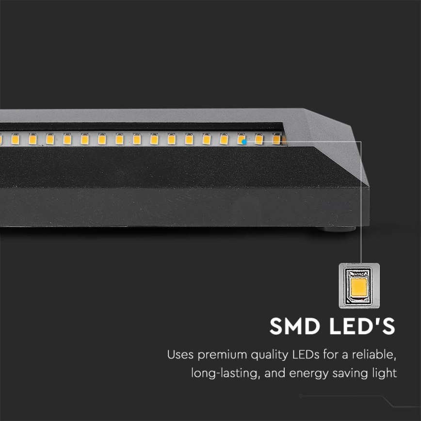 Світлодіодний зовнішній сходовий світильник LED/3W/230V IP65 4000K чорний