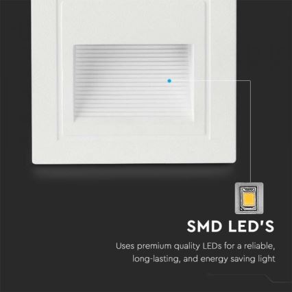 Світлодіодний зовнішній сходовий світильник LED/5W/230V 3000K IP65 білий