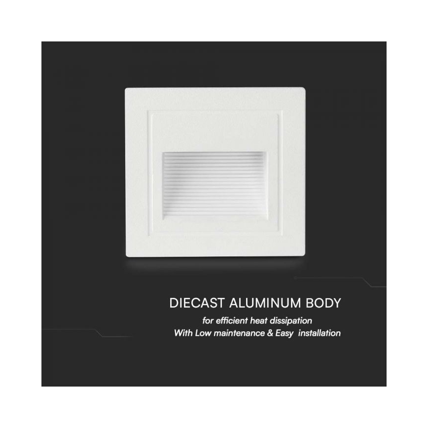 Світлодіодний зовнішній сходовий світильник LED/5W/230V 3000K IP65 білий