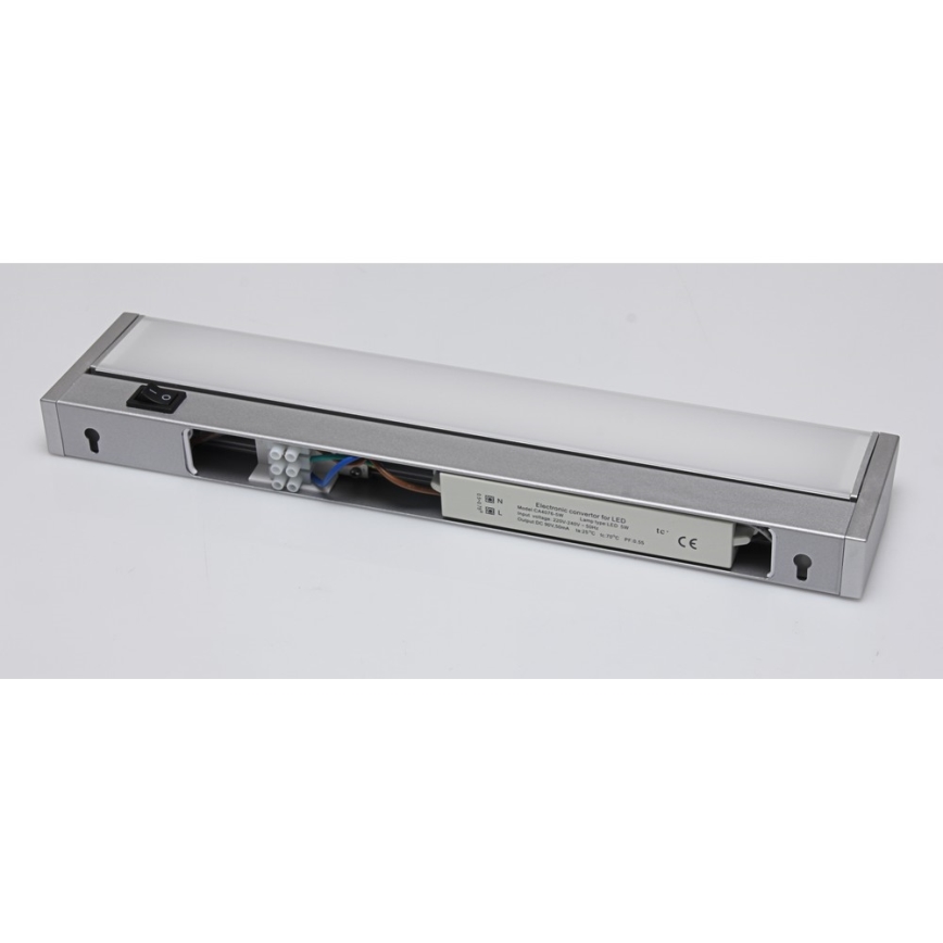 Світлодіодний кухонний точковий для підсвітки стільниці LED/5W/230V срібна