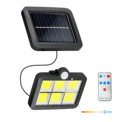 Світлододний прожектор з датчиком на сонячній батареї LED/1,5W/3,7V 6000K IP44