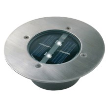 Світлододний прожектор з датчиком на сонячній батареї LED/0,12W/2xAAA IP67 нержавіюча сталь кільце