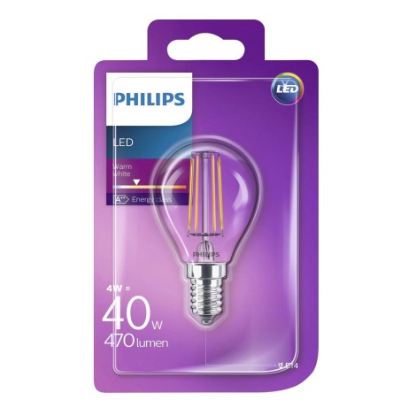 Світлодіодна лампочка Philips VINTAGE P45 E14/4W/230V 2700K