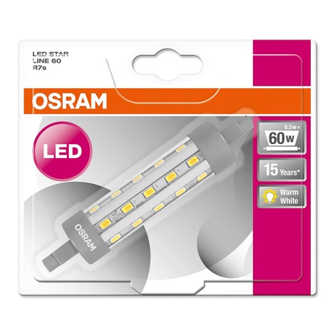 Світлодіодна лампочка R7s/6,5W/230V 2700K - Osram 118 мм