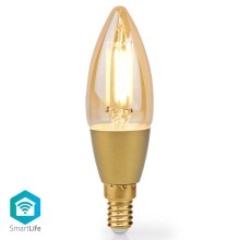 Світлодіодна лампочка з регулюванням яскравості Smartlife E14/4,9W/230V 1800-3000K Wi-Fi Tuya