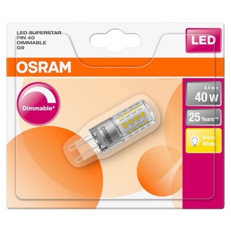 Світлодіодна лампочка з регульованою яскравістю G9/4,4W/230V 2700K - Osram