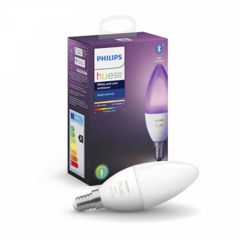 Світлодіодна лампочка з регульованою яскравістю Philips Hue WHITE AND COLOR AMBIANCE B39 E14/5,3W/230V 2200K - 6500K