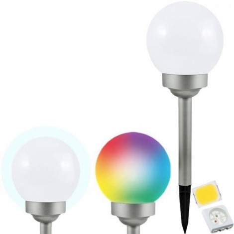 Світлодіодна RGB лампа на сонячній батареї BALL LED/0,2W/AA 1,2V/600mAh IP44