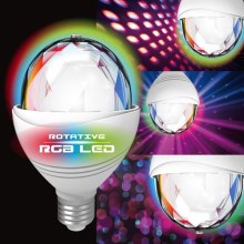 Світлодіодна RGB лампочка DISCO A60 E27/3,2W/230V