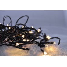 Світлодіодна вулична різдвяна гірлянда 50xLED/8 функцій/3xAA 8м IP44 теплий білий