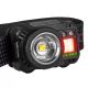 Світлодіодний акумуляторний налобний ліхтар з регулюванням яскравості з датчиком і червоним світлом LED/6W/5V/3xAAA IP44 500 lm 11,5 год 1200 mAh