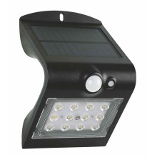Світлодіодний настінний світильник з датчиком на сонячній батареї LED/1,5W IP65