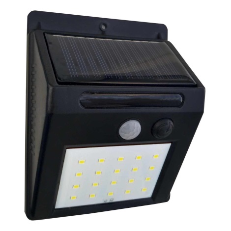 Світлодіодний настінний світильник з датчиком на сонячній батареї LED/3W IP44
