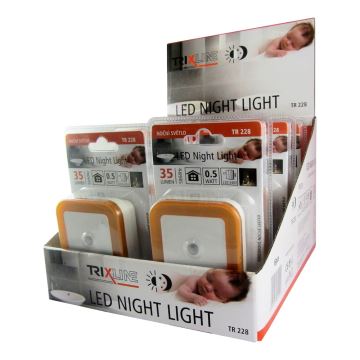 Світлодіодний нічник з датчиком LED/0,5W/230V помаранчевий