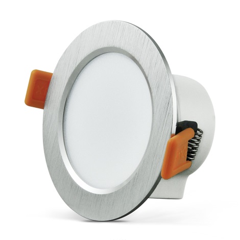 Світлодіодний підвісний стельовий світильник VENUS LED/7W/230V срібний круглий