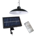 Світлодіодний підвісний світильник на сонячній батареї з регулюванням яскравості та датчиком освітленості LED/6W/3,7V 800 mAh IP44 + дистанційне керування