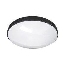 Світлодіодний стельовий світильник для ванної кімнати CIRCLE LED/12W/230V 4000K діаметр 25 см IP44 чорний