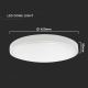 Світлодіодний стельовий світильник для ванної кімнати LED/30W/230V 3000K IP44 білий