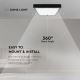 Світлодіодний стельовий світильник для ванної кімнати LED/30W/230V 4000K IP44 чорний