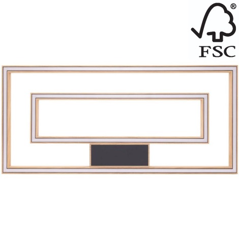 Світлодіодний стельовий світильник з регулюванням яскравості RAMME 2xLED/28,5W/230V дуб – FSC сертифіковано